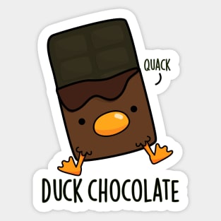 Duck Chocolate Funny Dark Chocolate Pun Sticker